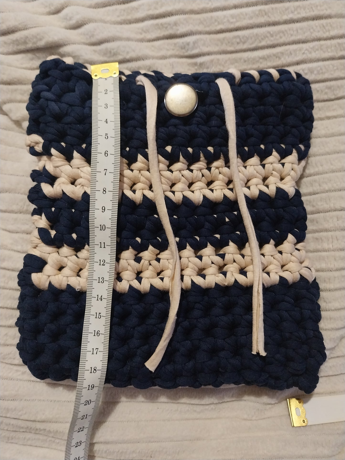 Housse de livre et liseuse océane au crochet - marée enchantée