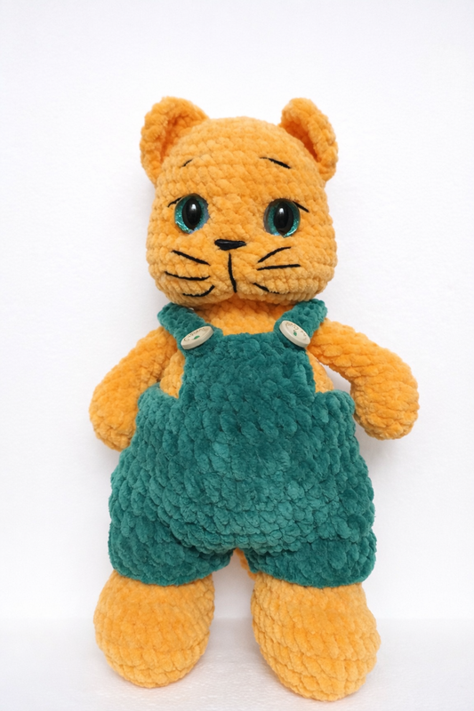 Chat en peluche au crochet – Fait main
