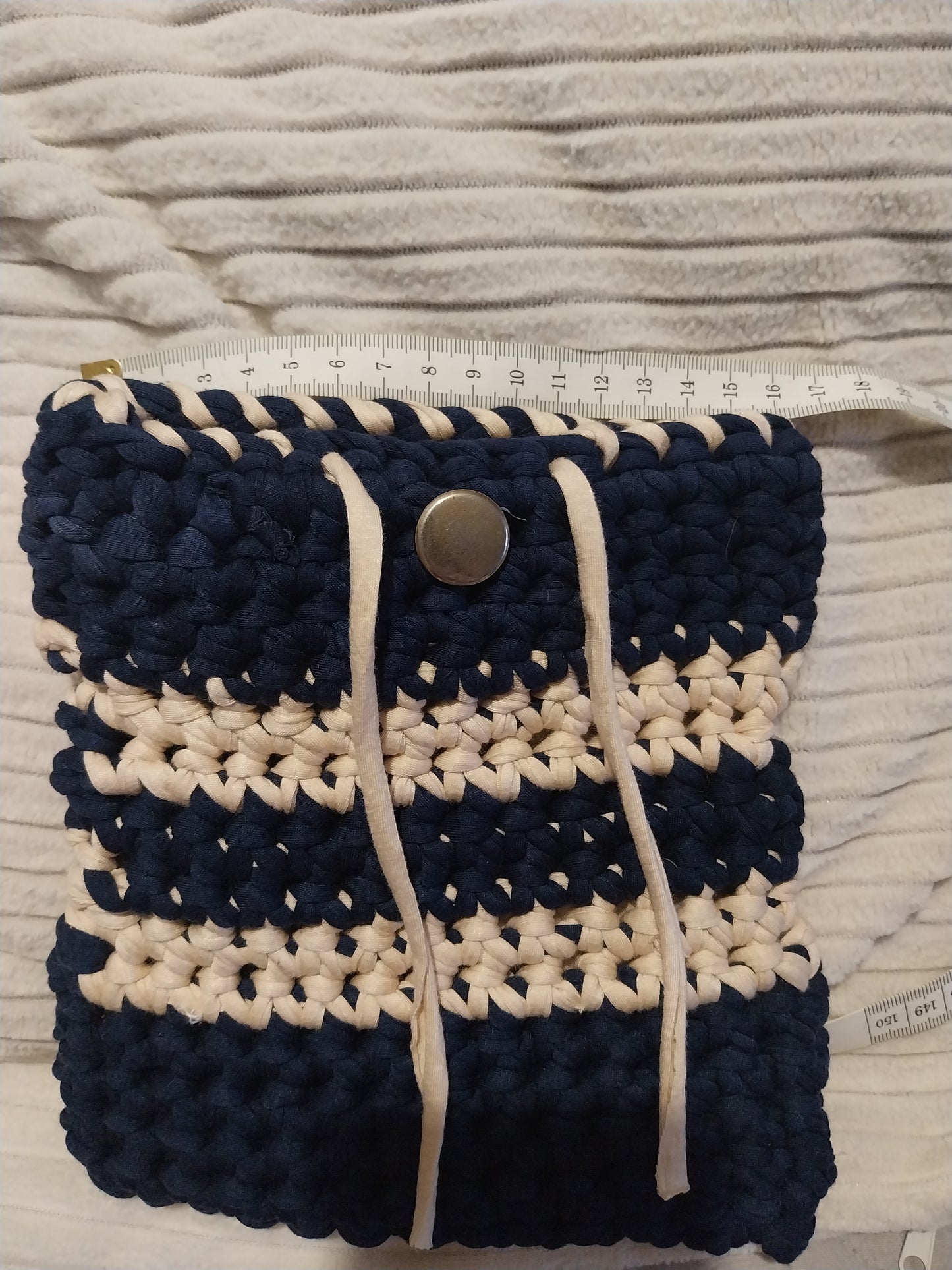 Housse de livre et liseuse océane au crochet - marée enchantée